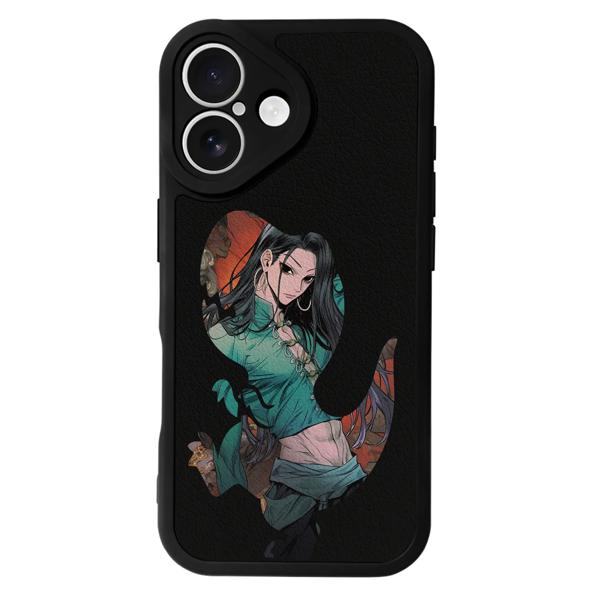 ハンター×ハンター グッズ イルミ＝ゾルディック - IPhone 16シリーズ対応 ・ シリコンスマホケース ・ レザー調 ・ 高精度フィット ・ 耐衝撃 ・ ワイヤレス充電対応 ・ 精密カット